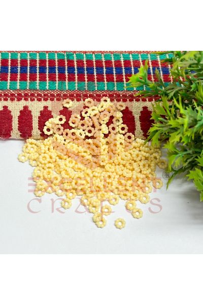 5mm Round Cream Acrylic Bead Spacers - Pack of 1000Pcs