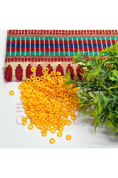 5mm Round Sunset Yellow Acrylic Bead Spacers - Pack of 1000Pcs