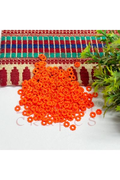 5mm Round Orange Acrylic Bead Spacers - Pack of 1000Pcs