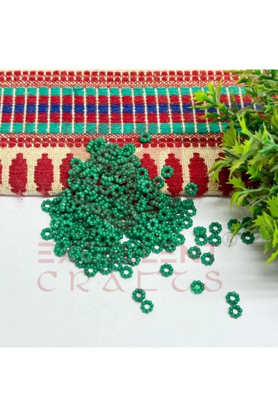 5mm Round Leaf Green Acrylic Bead Spacers - Pack of 1000Pcs
