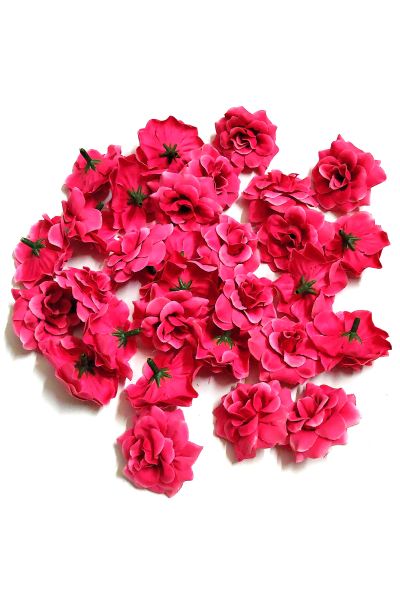 4cm Pink Color Fabric Artificial Flowers -10Pcs