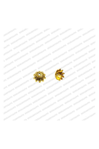 ECMANTCAP3-16mm-Dia-Round-Shape-Gold-Antique-Finish-Metal-Head-Cap-Flower-Design-2 V1