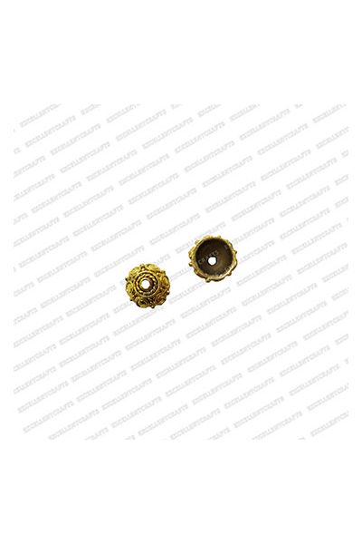 ECMANTCAP58-11mm-Dia-Round-Shape-Gold-Antique-Finish-Metal-Head-Cap-Flower-Design-4 v1