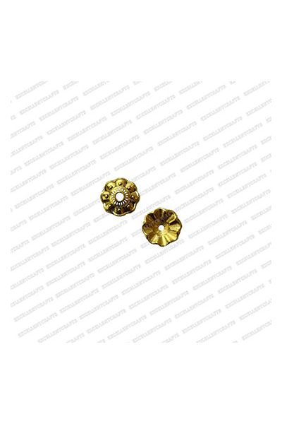 ECMANTCAP59-12mm-Dia-Round-Shape-Gold-Antique-Finish-Metal-Head-Cap-Flower-Design-9 V1