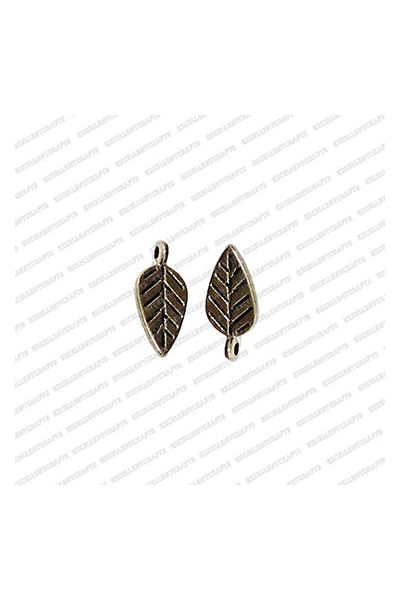 ECMANTCH100-Leaf-Shape-Metal-Antique-Finish-Silver-Charm-Design-25 V1