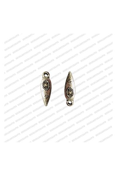 ECMANTCH102-Tear-Drop-Shape-Metal-Antique-Finish-Silver-Charm-Design-5 V1