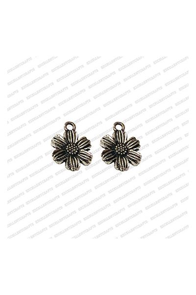 ECMANTCH105-Round-Shape-Metal-Antique-Finish-Silver-Charm-Flower-Design-4 V1