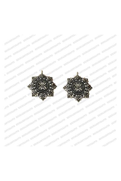 ECMANTCH107-Round-Shape-Metal-Antique-Finish-Silver-Charm-Flower-Design-6 V1