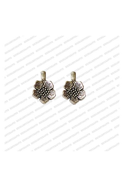 ECMANTCH109-Round-Shape-Metal-Antique-Finish-Silver-Charm-Sun-Flower-Design-7 V1