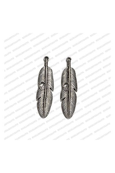 ECMANTCH138-Feather-Shape-Metal-Antique-Finish-Silver-Charm-Design-2 V1