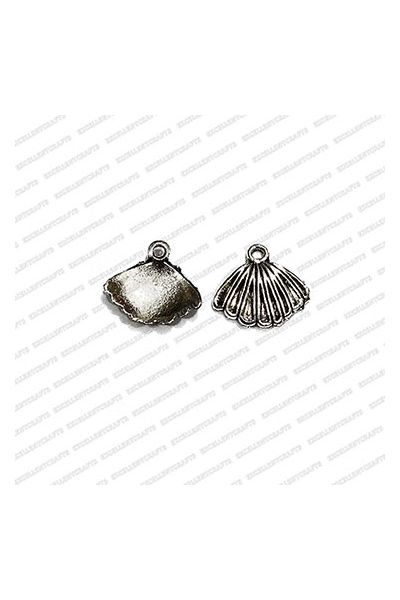 ECMANTCH144-Shell-Shape-Metal-Antique-Finish-Silver-Charm-Design-1 V1