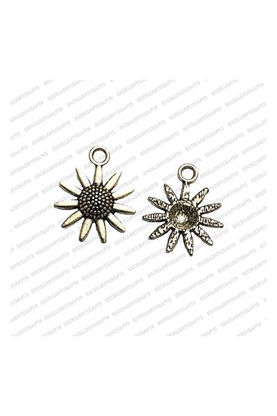 ECMANTCH43-Round-Shape-Metal-Antique-Finish-Silver-Charm-Sun-Flower-Design-4 V1