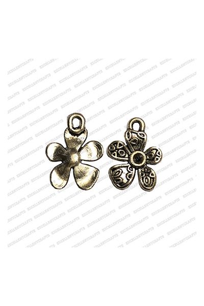 ECMANTCH47-Round-Shape-Metal-Antique-Finish-Silver-Charm-Sun-Flower-Design-5 V1