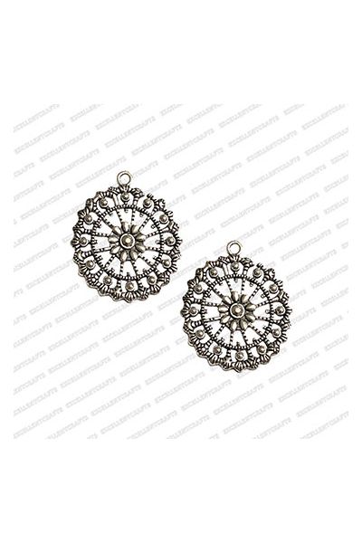 ECMANTCH70-Round-Shape-Metal-Antique-Finish-Silver-Charm-Design-4 V1