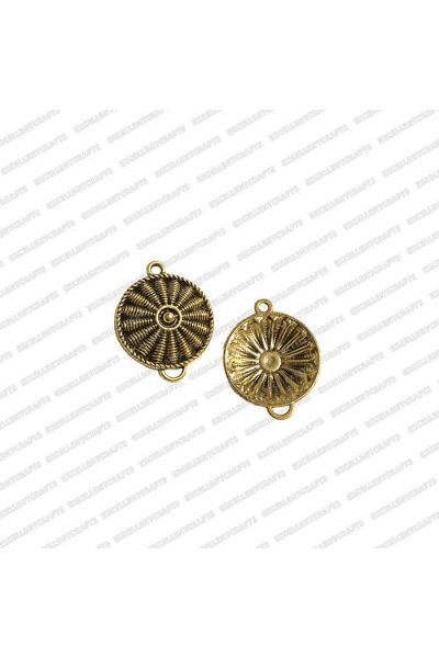 ECMANTCONN3-Round-Shape-Metal-Antique-Finish-Gold-Connector-Flower-Design-1 V1