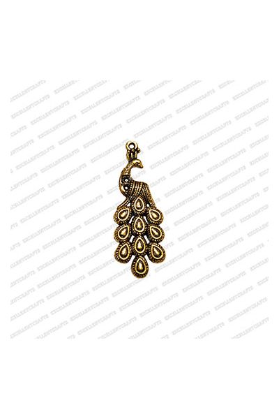 ECMANTPEN2-Peacock-Shape-Metal-Antique-Finish-Gold-Color-Pendant-Design-1 | Peacock Antique Pendant
