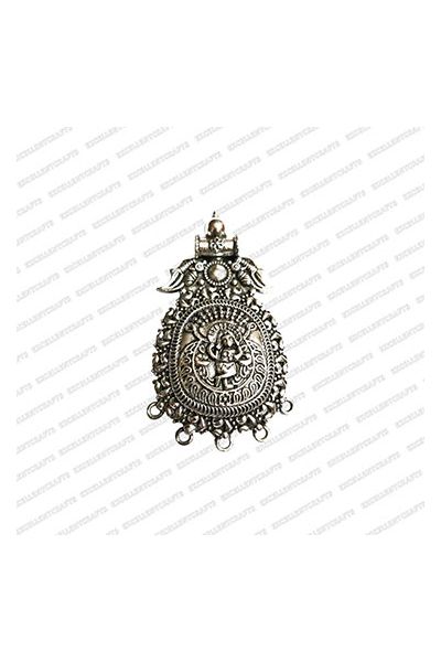 ECMANTPEN21-Durga-Goddess-Metal-Antique-Finish-Silver-Color-Pendant-Design-1