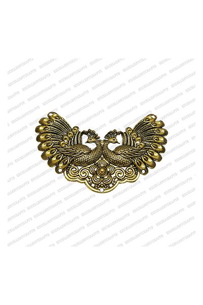 ECMANTPEN3-Double-Peacock-Shape-Metal-Antique-Finish-Gold-Color-Pendant-Design-1