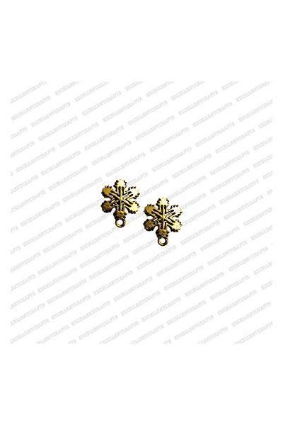 ECMANTSTUD67-SnowFlake-Flower-Metal-Antique-Finish-Gold-Color-Stud-Design-1