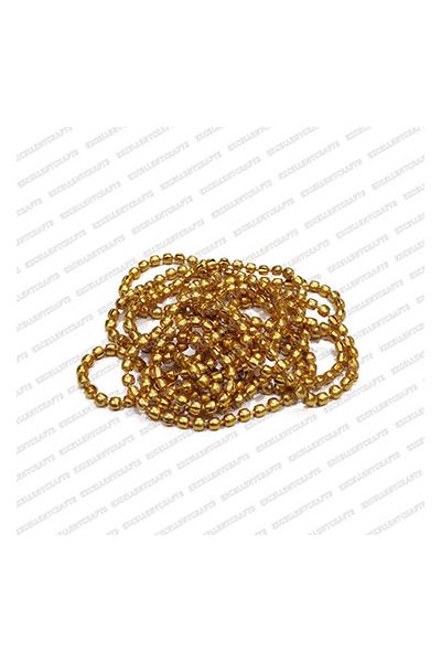 2mm Gold Aluminium Ball Chain (Pack of 5 Mtrs)