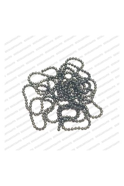 1.5mm Black Aluminium Ball Chain (Pack of 5 Mtrs)