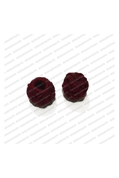 ECMCB1-Brown-Maroon-Color-Round-Shape-Matte-Finish-Cotton-Beads-12mm-Dia