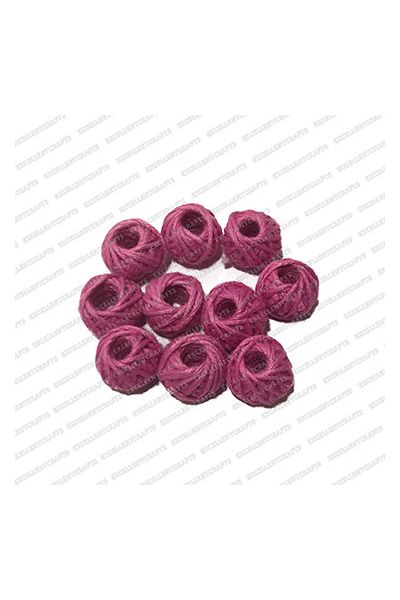 ECMCB19-Candy-Pink-Color-Round-Shape-Matte-Finish-Cotton-Beads-12mm-Dia