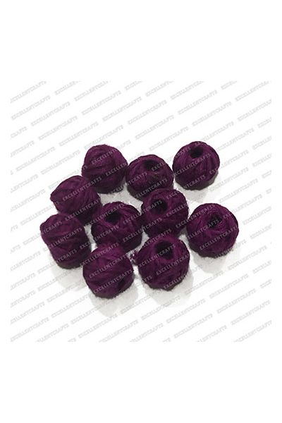 ECMCB23-Dark-Purple-Color-Round-Shape-Matte-Finish-Cotton-Beads-12mm-Dia