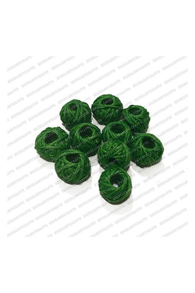 ECMCB26-Leaf-Green-Color-Round-Shape-Matte-Finish-Cotton-Beads-12mm-Dia