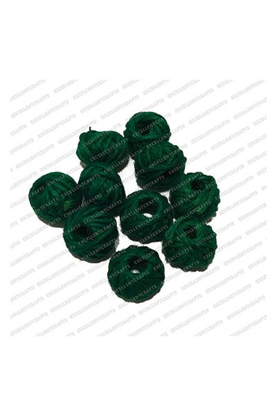 ECMCB4-Forest-Green-Color-Round-Shape-Matte-Finish-Cotton-Beads-12mm-Dia