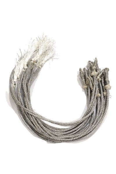 Gold Color Zari Dori Necklace Back Rope with Maroon Tassel for Necklace - Pack of 6Pcs