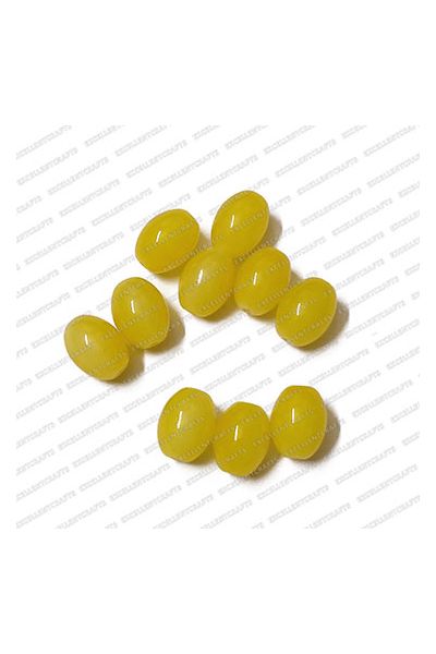ECMGLBEAD154-10mm-x-8mm-Sunshine-Yellow-Transparent-Oval-Shape-Shiny-Glass-Beads