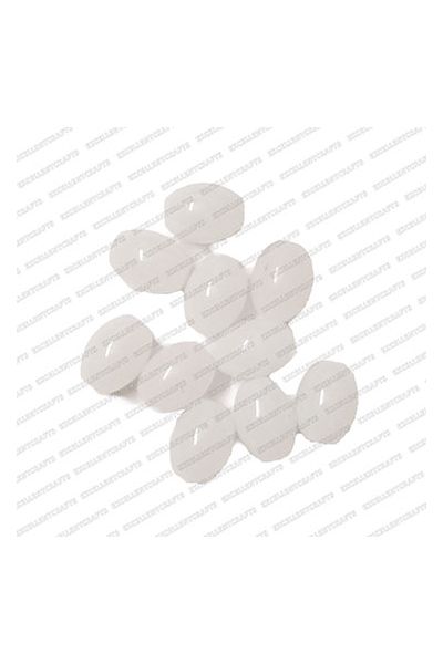 ECMGLBEAD155-10mm-x-8mm-White-Transparent-Oval-Shape-Shiny-Glass-Beads