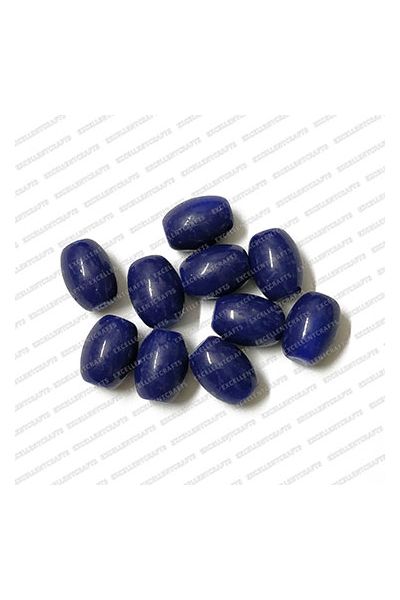 ECMGLBEAD157-10mm-x-8mm-Navy-Blue-Transparent-Oval-Shape-Shiny-Glass-Beads