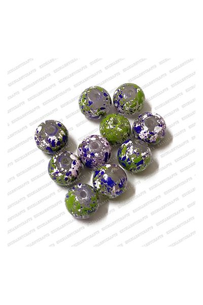 ECMGLBEAD245-10mm-Dia-Multicolor-Texture-Round-Shape-Shiny-Glass-Beads-Design-2