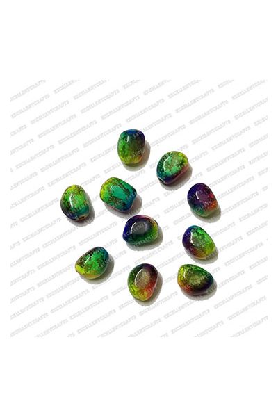 ECMGLBEAD25-8mm-x-10mm-Multicolor-Texture-Corn-Shape-Shiny-Glass-Beads-Design-1