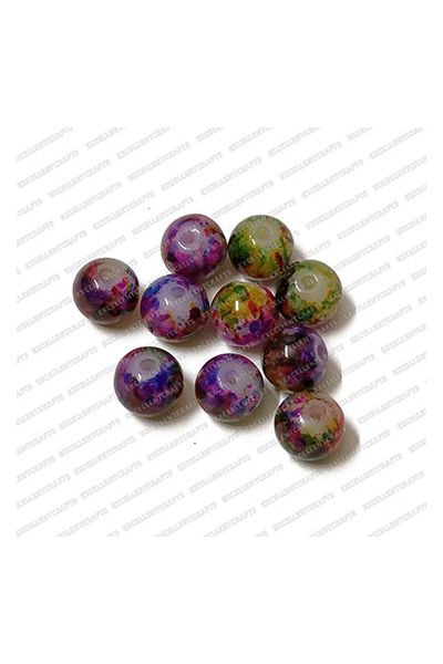 ECMGLBEAD251-10mm-Dia-Multicolor-Texture-Round-Shape-Shiny-Glass-Beads-Design-6
