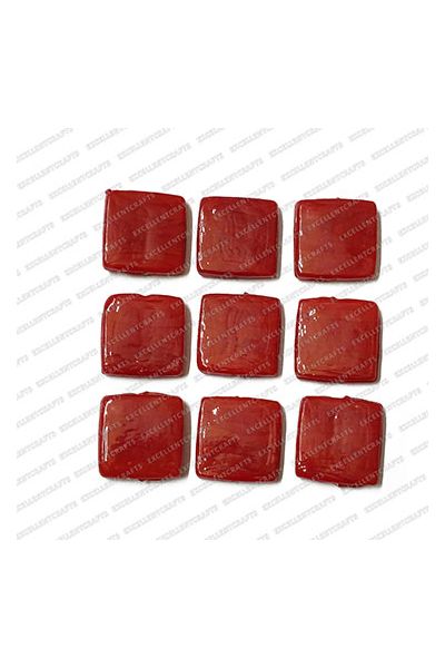 ECMGLBEAD288-20mm-x-20mm-Red-Transparent-Square-Shape-Shiny-Glass-Beads