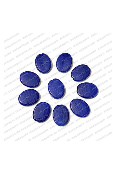 ECMGLBEAD310-20mm-x-25mm-Royal-Blue-Transparent-Oval-Shape-Shiny-Glass-Beads