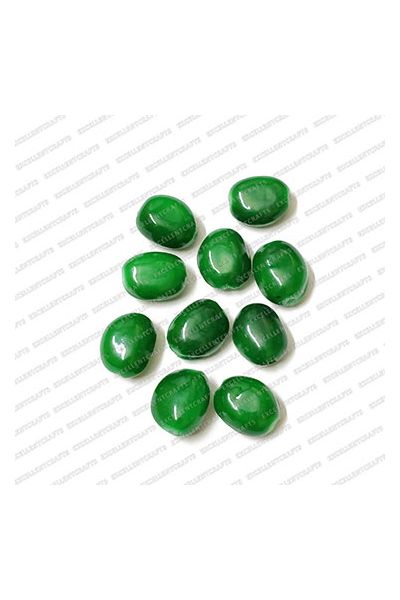 ECMGLBEAD343-16mm-x-20mm-Forest-Green-Transparent-Oval-Shape-Shiny-Glass-Beads