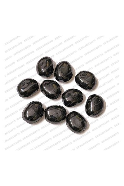 ECMGLBEAD344-16mm-x-20mm-Black-Transparent-Oval-Shape-Shiny-Glass-Beads