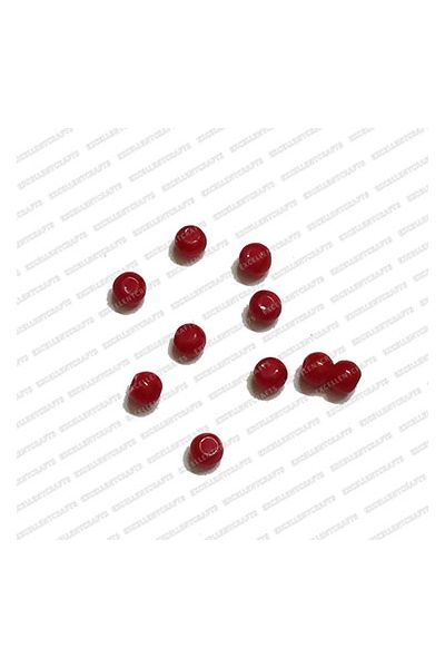 ECMGLBEAD37-3mm-Dia-Red-Transparent-Round-Shape-Shiny-Glass-Beads