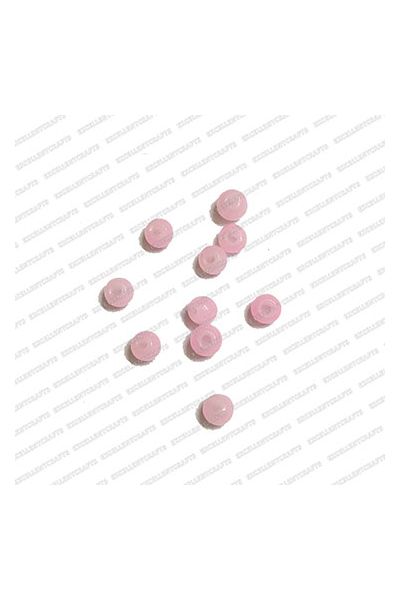 ECMGLBEAD44-3mm-Dia-Candy-Pink-Transparent-Round-Shape-Shiny-Glass-Beads