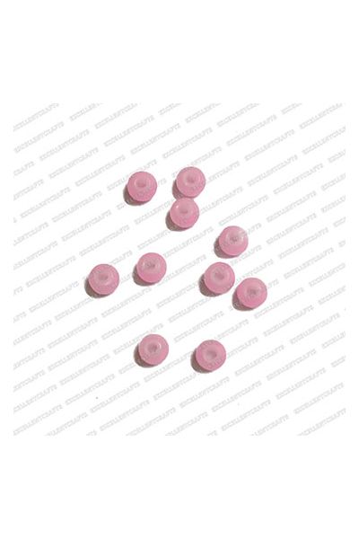 ECMGLBEAD47-4mm-Dia-Candy-Pink-Transparent-Round-Shape-Shiny-Glass-Beads