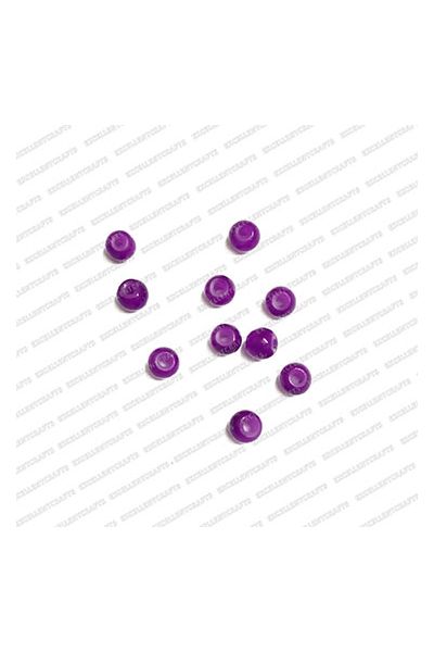 ECMGLBEAD49-4mm-Dia-Dark-Purple-Candy-Pink-Transparent-Round-Shape-Shiny-Glass-Beads