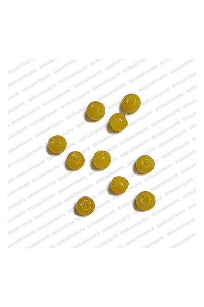 ECMGLBEAD52-4mm-Dia-Sunshine-Yellow-Transparent-Round-Shape-Shiny-Glass-Beads