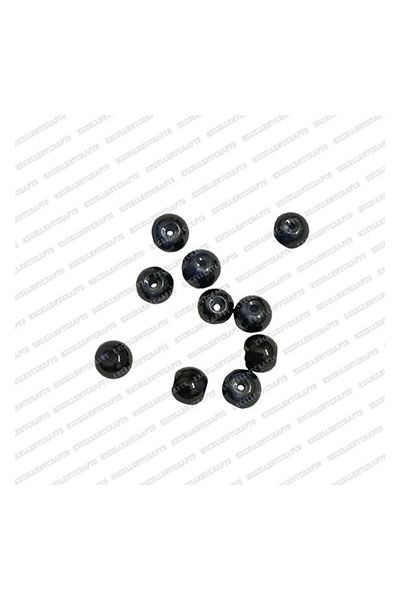 ECMGLBEAD58-4mm-Dia-Black-Transparent-Round-Shape-Shiny-Glass-Beads