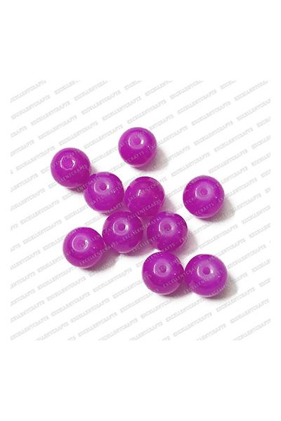ECMGLBEAD81-10mm-Dia-Dark-Purple-Transparent-Round-Shape-Shiny-Glass-Beads