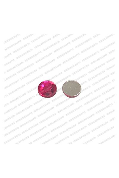 ECMK99-8mm-Dia-Round-Shape-Magenta-Pink-Color-Flat-Crystal-Kundans V1
