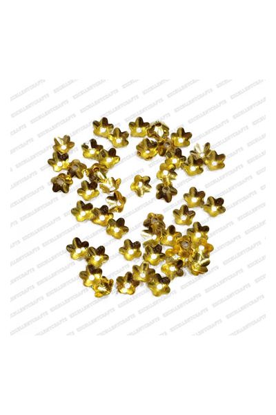 ECMMCAP25-6mm-Dia-Round-Shape-Gold-Color-Shiny-Finish-Metal-Cap-5-Petal-Flower-Design-1